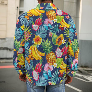 Aloha Tropical Fruits Pattern Print Men's Shirt Jacket