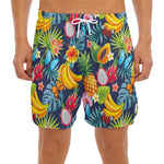 Aloha Tropical Fruits Pattern Print Men's Split Running Shorts