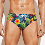 Aloha Tropical Fruits Pattern Print Men's Swim Briefs