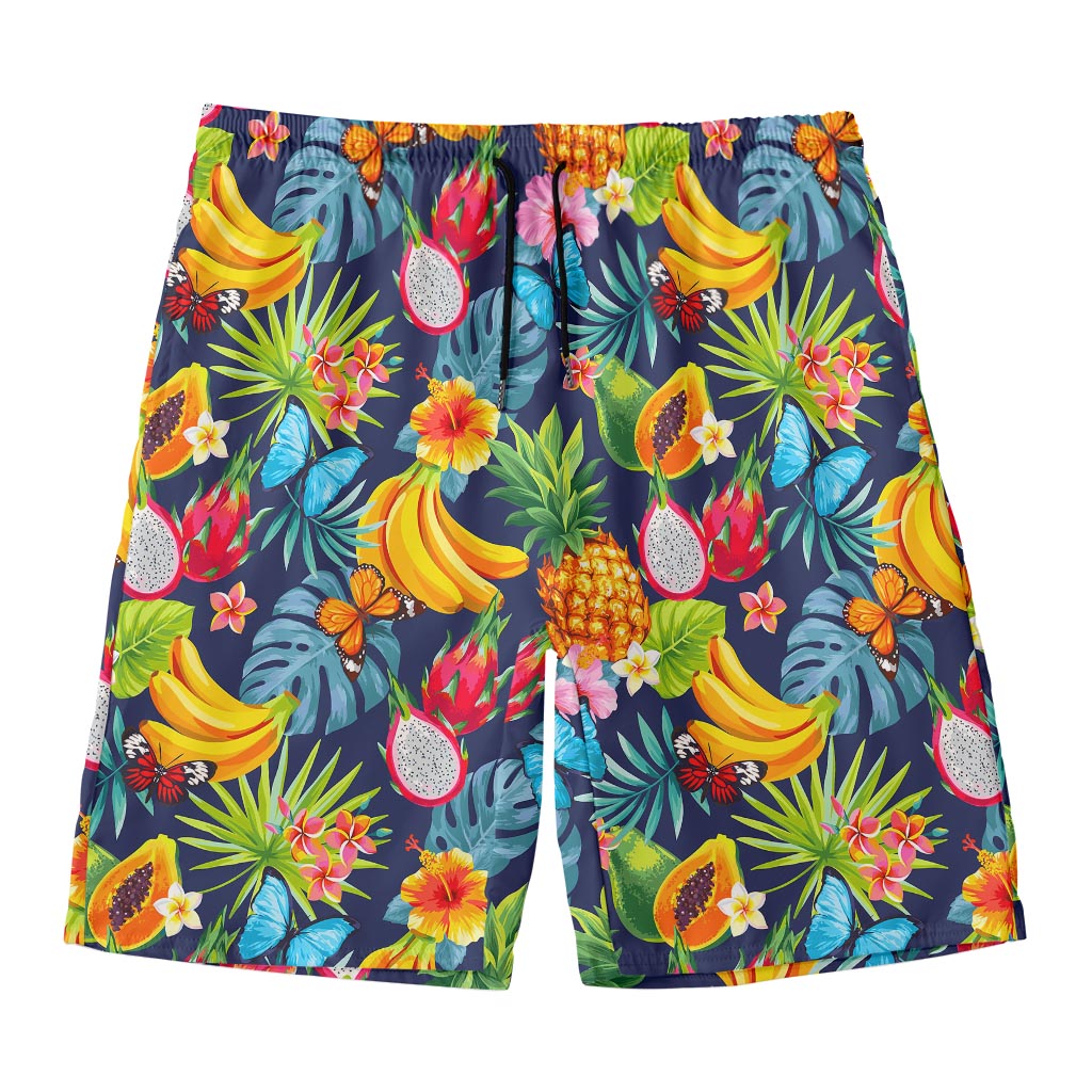 Aloha Tropical Fruits Pattern Print Men's Swim Trunks
