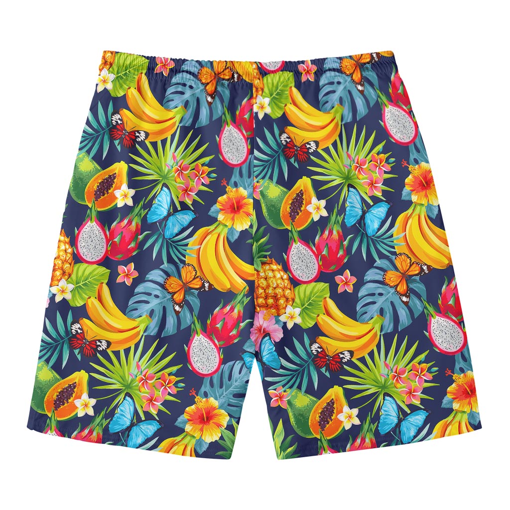 Aloha Tropical Fruits Pattern Print Men's Swim Trunks