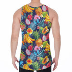 Aloha Tropical Fruits Pattern Print Men's Velvet Tank Top