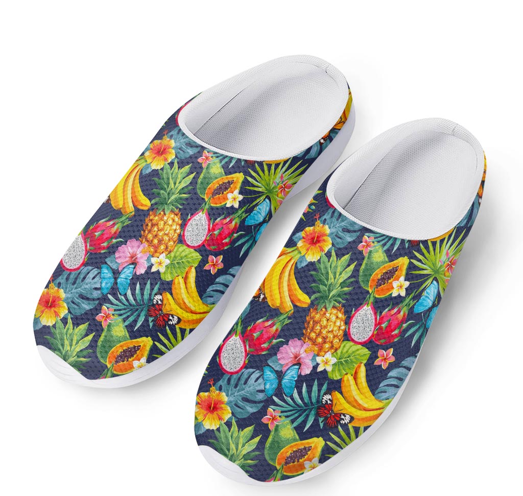 Aloha Tropical Fruits Pattern Print Mesh Casual Shoes