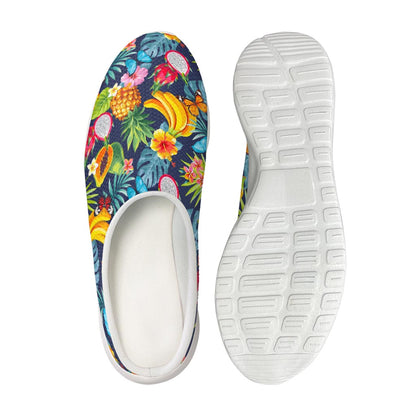 Aloha Tropical Fruits Pattern Print Mesh Casual Shoes