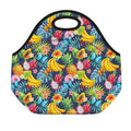 Aloha Tropical Fruits Pattern Print Neoprene Lunch Bag