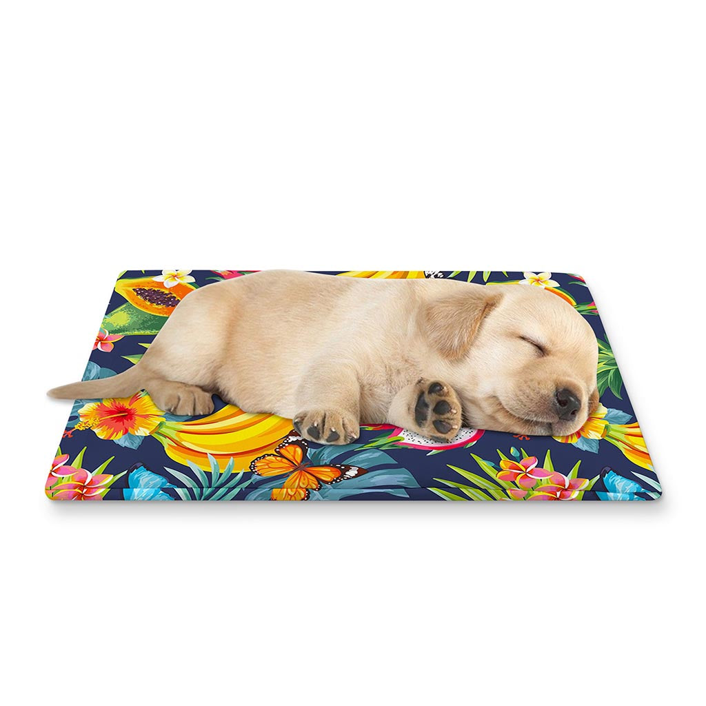 Aloha Tropical Fruits Pattern Print Pet Cooling Mat Cover