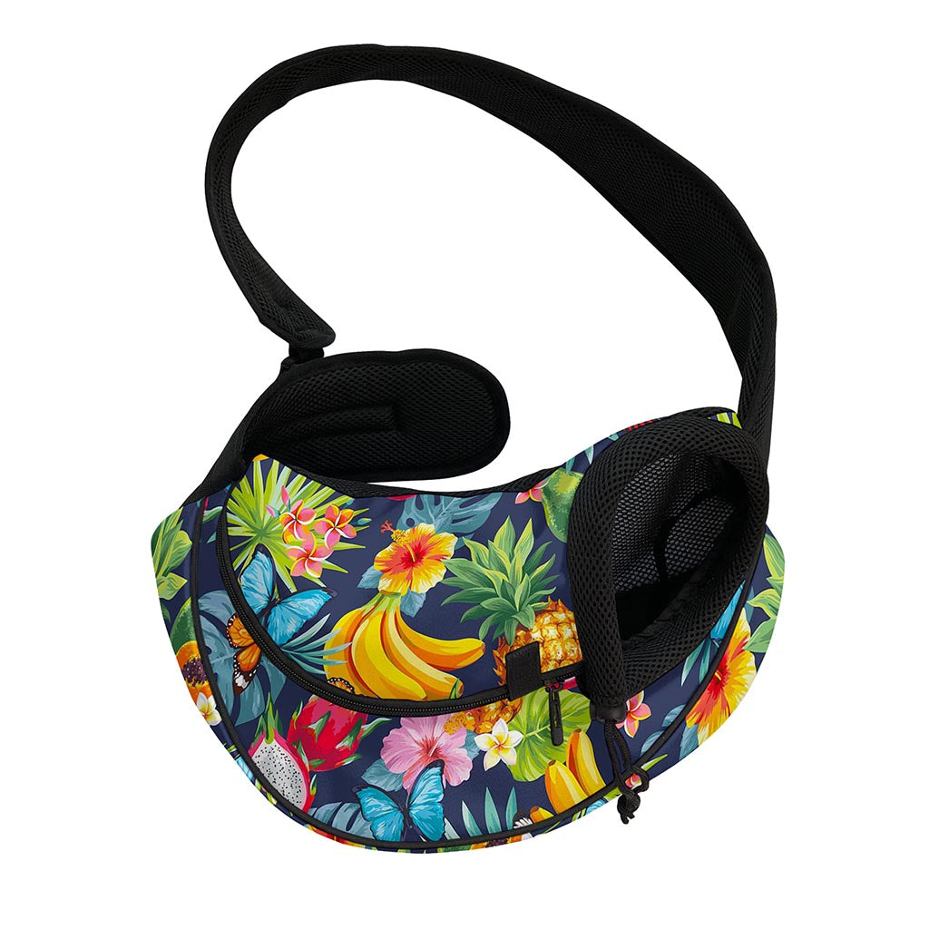 Aloha Tropical Fruits Pattern Print Pet Sling Carrier