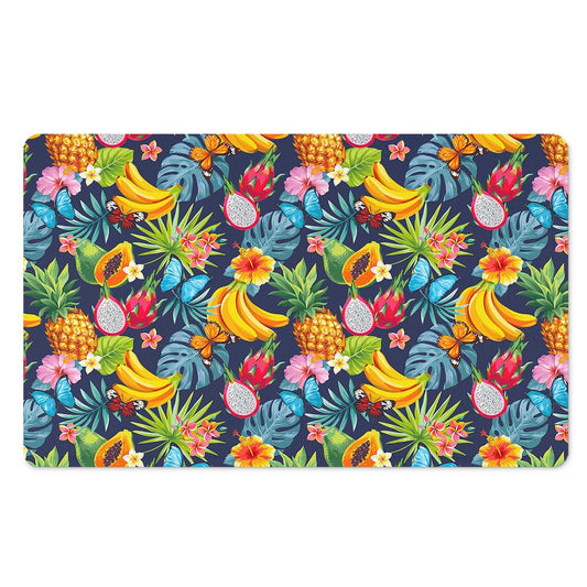 Aloha Tropical Fruits Pattern Print Polyester Doormat