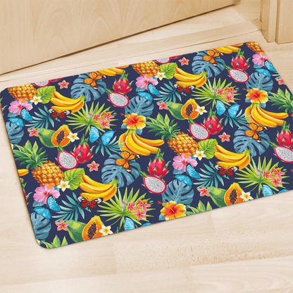 Aloha Tropical Fruits Pattern Print Polyester Doormat