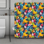 Aloha Tropical Fruits Pattern Print Polyester Shower Curtain