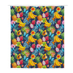 Aloha Tropical Fruits Pattern Print Polyester Shower Curtain