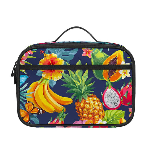 Aloha Tropical Fruits Pattern Print Portable Lunch Bag