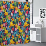 Aloha Tropical Fruits Pattern Print Premium Shower Curtain