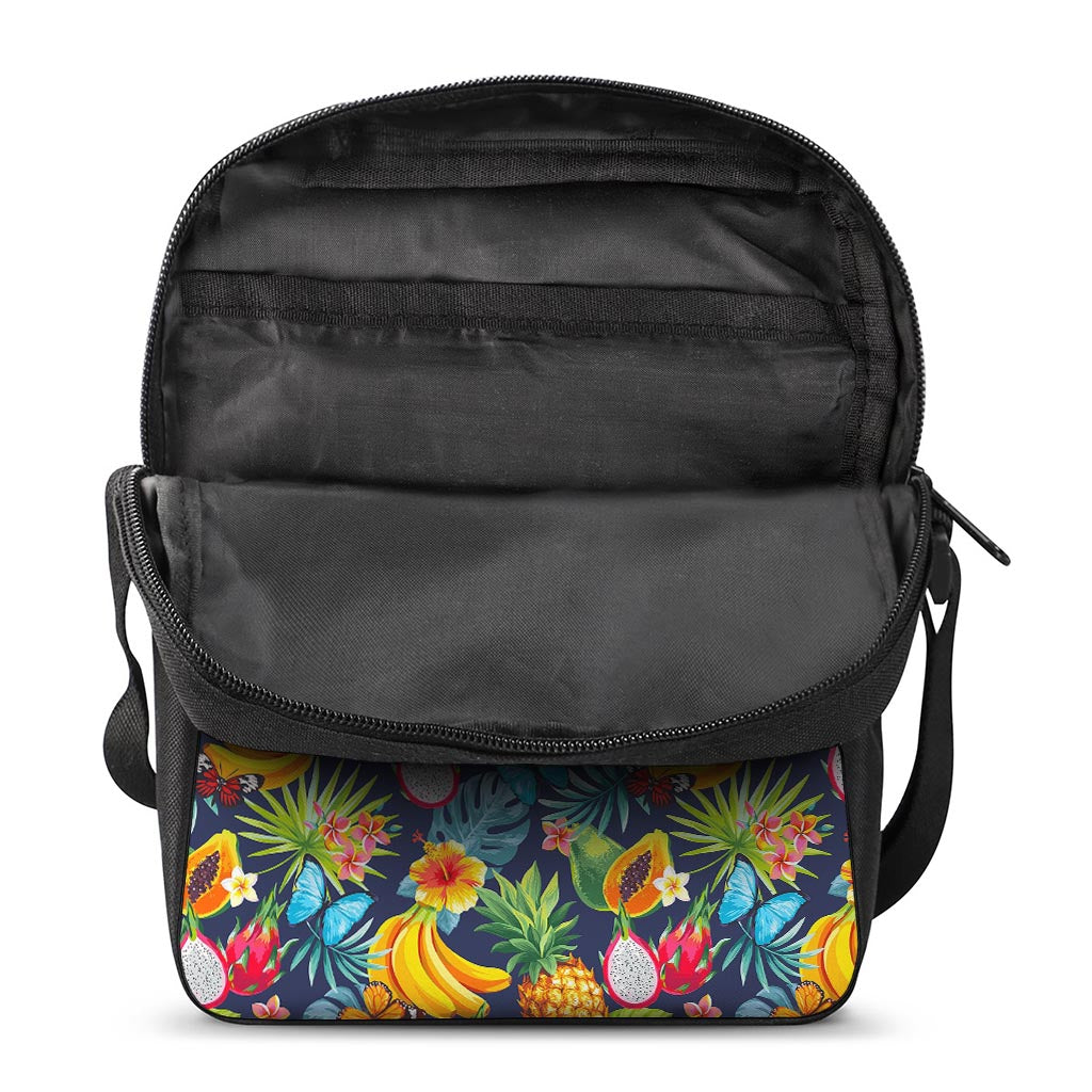 Aloha Tropical Fruits Pattern Print Rectangular Crossbody Bag