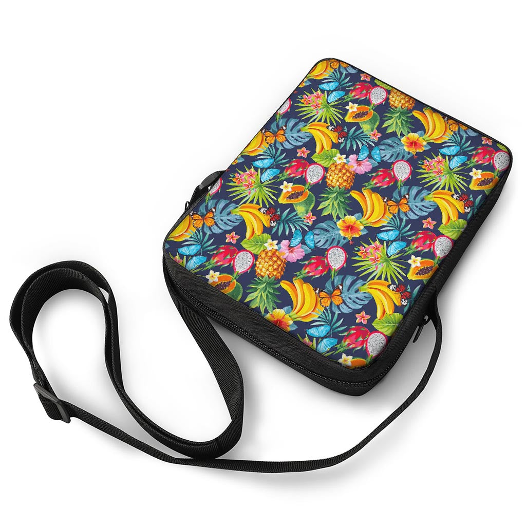 Aloha Tropical Fruits Pattern Print Rectangular Crossbody Bag