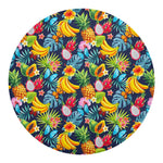 Aloha Tropical Fruits Pattern Print Round Blanket