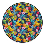 Aloha Tropical Fruits Pattern Print Round Floor Mat