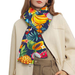 Aloha Tropical Fruits Pattern Print Scarf