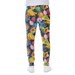 Aloha Tropical Fruits Pattern Print Scuba Joggers
