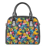Aloha Tropical Fruits Pattern Print Shoulder Handbag