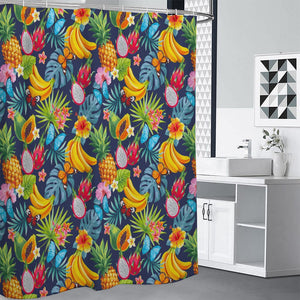 Aloha Tropical Fruits Pattern Print Shower Curtain