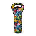 Aloha Tropical Fruits Pattern Print Single Neoprene Wine Tote