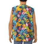 Aloha Tropical Fruits Pattern Print Sleeveless Baseball Jersey