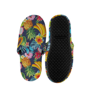 Aloha Tropical Fruits Pattern Print Slippers