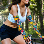 Aloha Tropical Fruits Pattern Print Sun Protection Arm Sleeves