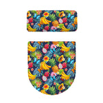 Aloha Tropical Fruits Pattern Print Toilet Lid And Tank Cover Set