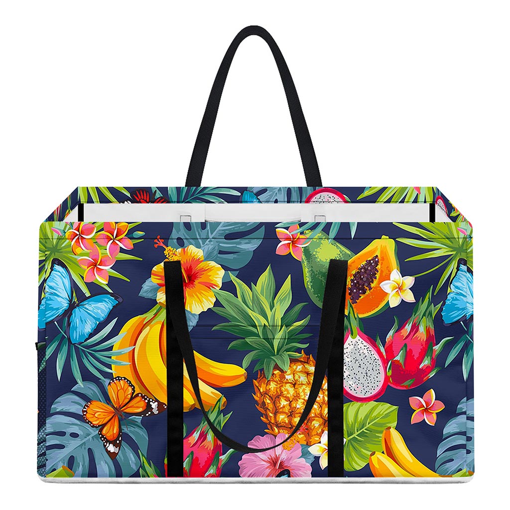Aloha Tropical Fruits Pattern Print Utility Tote Bag