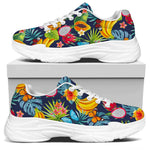 Aloha Tropical Fruits Pattern Print White Chunky Shoes