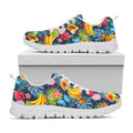 Aloha Tropical Fruits Pattern Print White Running Shoes