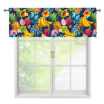 Aloha Tropical Fruits Pattern Print Window Valance