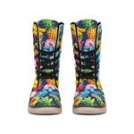 Aloha Tropical Fruits Pattern Print Winter Boots