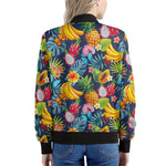 Aloha Tropical Fruits Pattern Print Women's Bomber Jacket