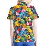Aloha Tropical Fruits Pattern Print Women's Polo Shirt