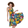 Aloha Tropical Fruits Pattern Print Women's Sleeveless Dress