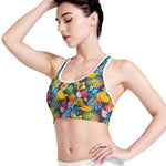 Aloha Tropical Fruits Pattern Print Women's Sports Bra