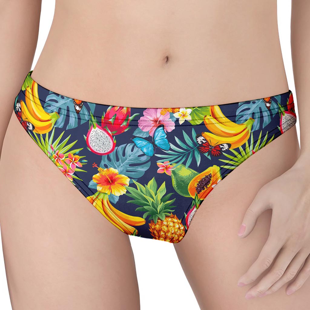 Aloha Tropical Fruits Pattern Print Women's Thong