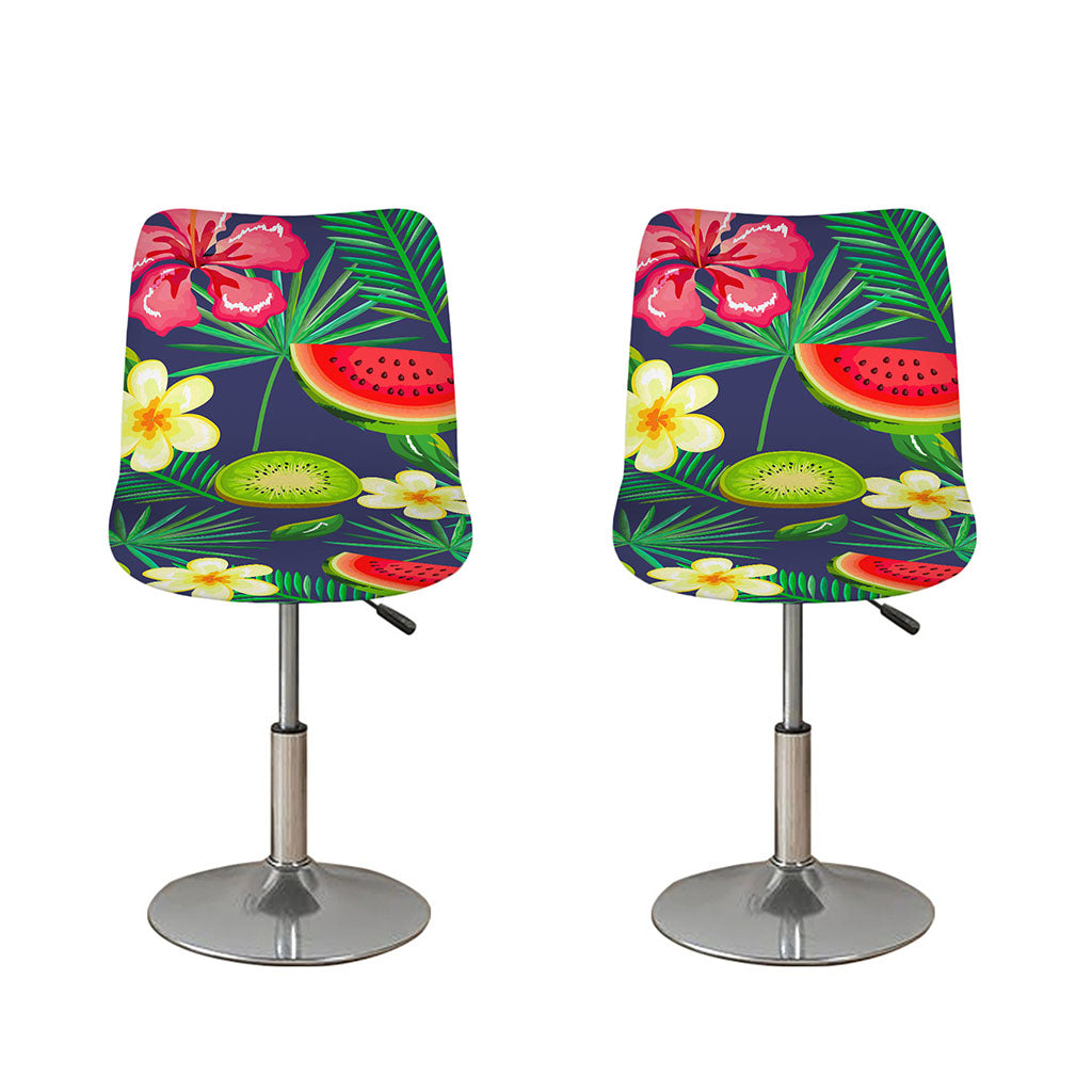 Aloha Tropical Watermelon Pattern Print Bar Stool Covers