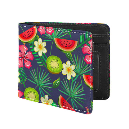 Aloha Tropical Watermelon Pattern Print Bifold Wallet