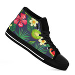 Aloha Tropical Watermelon Pattern Print Black High Top Sneakers