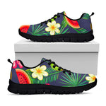 Aloha Tropical Watermelon Pattern Print Black Running Shoes