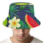 Aloha Tropical Watermelon Pattern Print Bucket Hat