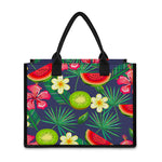Aloha Tropical Watermelon Pattern Print Canvas Tote Bag