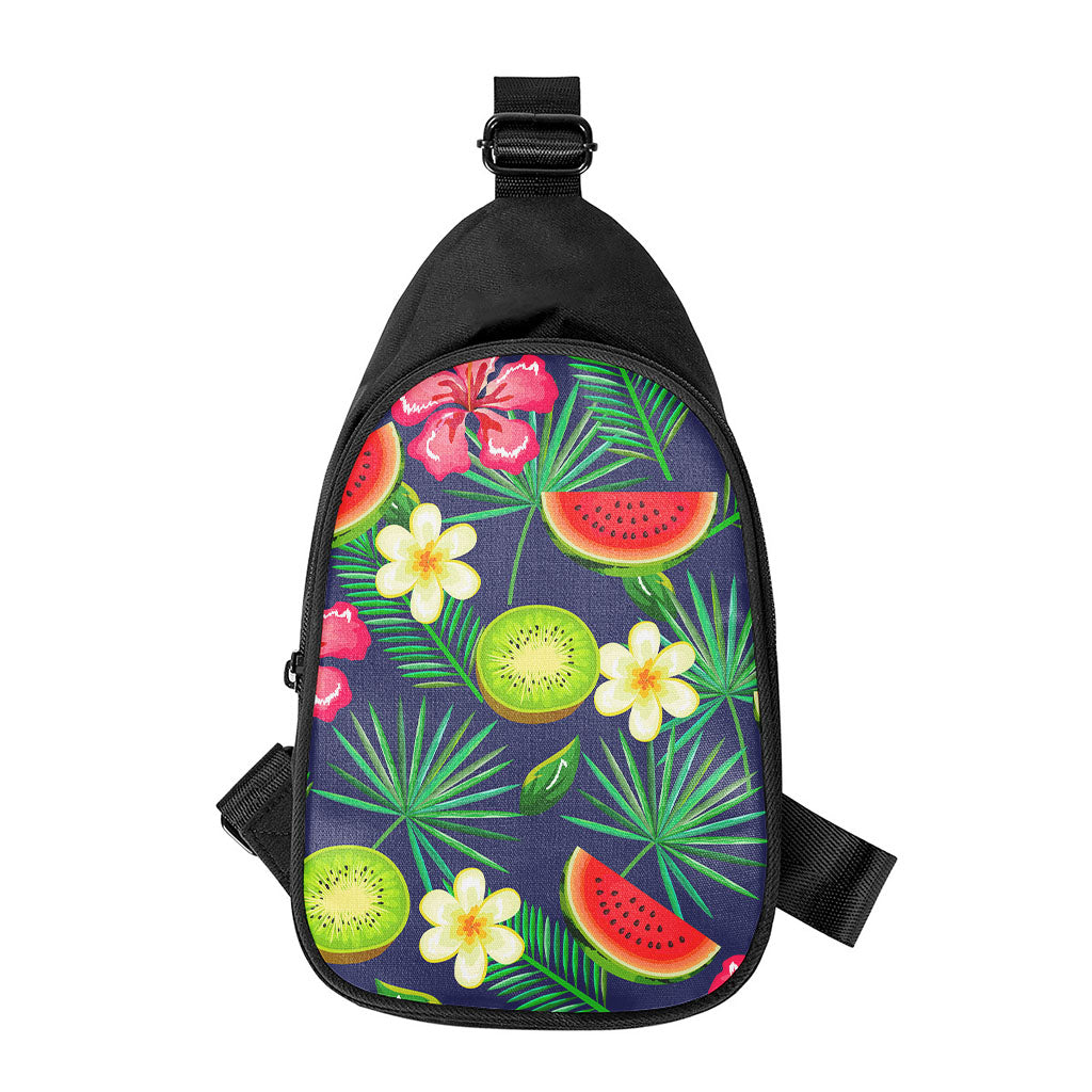 Aloha Tropical Watermelon Pattern Print Chest Bag