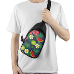 Aloha Tropical Watermelon Pattern Print Chest Bag