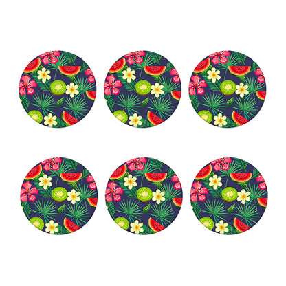 Aloha Tropical Watermelon Pattern Print Coaster Set