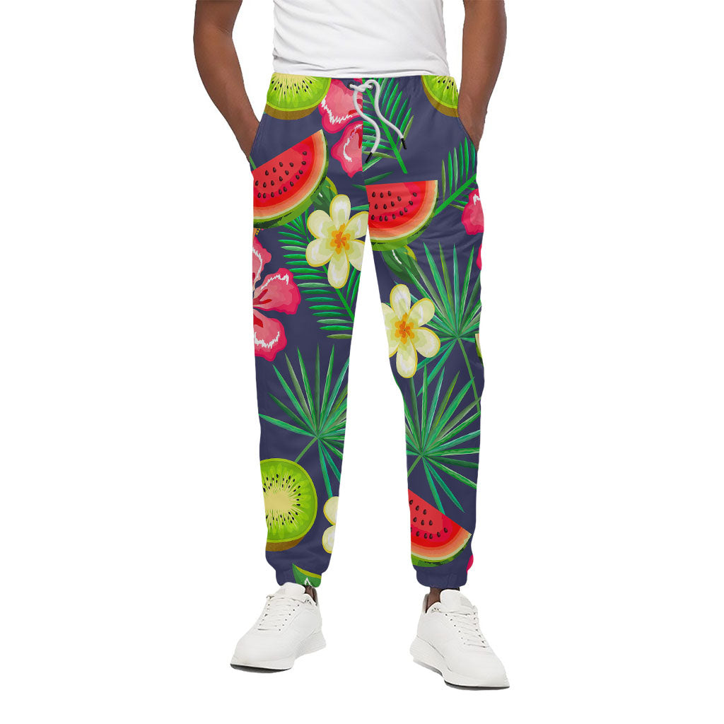 Aloha Tropical Watermelon Pattern Print Cotton Pants